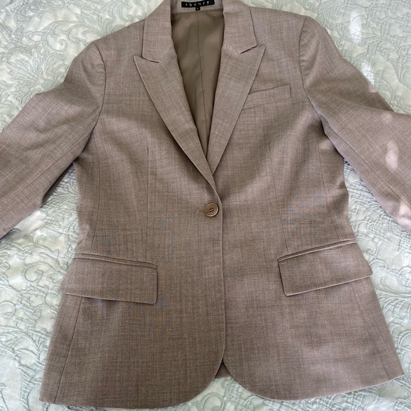 Theory Gray Wool Blend Lynnia Blazer - Picture 8 of 11